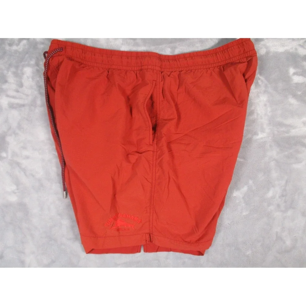 Tommy Bahama Relax Mens XXL Orange Cargo Swim Trunks Board Shorts‎ Mesh Lined